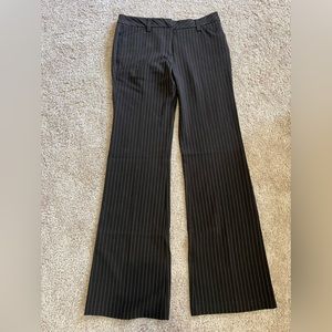 Brown dress pants with pink pinstripe